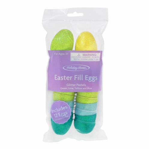 Holiday Home Easter Glitter Cool Pastel Fill Eggs Perspective: front