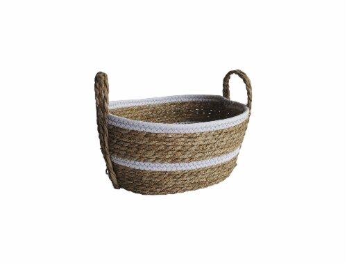 HD Designs Medium Rush/Polyester Rope Basket Perspective: front