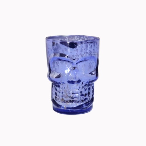 Holiday Home Skull Candle - Purple Perspective: front