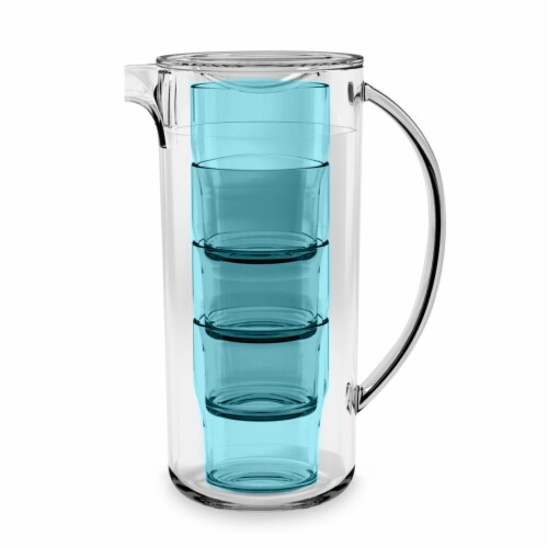 HD Designs Outdoors Acrylic Beverage Dispenser with Cups & Ice