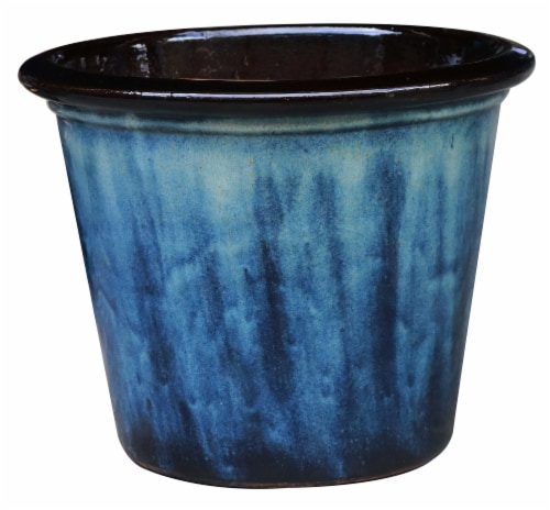HD Designs Rialto Oyster Blue Planter Perspective: front