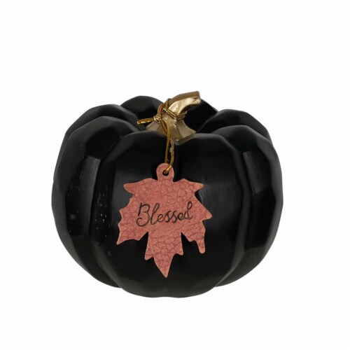 Holiday Home 4-Inch Blessed Pumpkin - Black Perspective: front