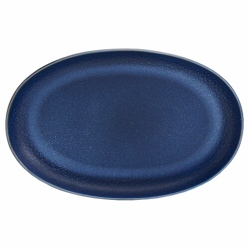 Dash of That Chrysalis Blue Oval Platter - Blue Perspective: front
