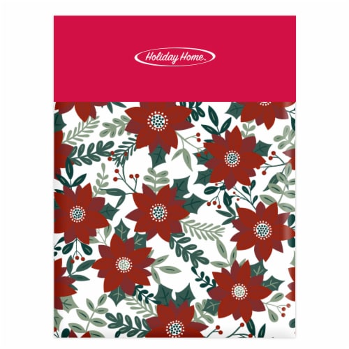 Holiday Home™ Poinsettia Tablecloth Perspective: front