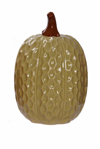 Holiday Home Green Pumpkin Decor Perspective: front