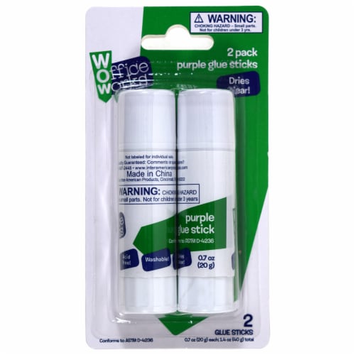 Office Works Purple Glue Sticks, 2 ct - Kroger