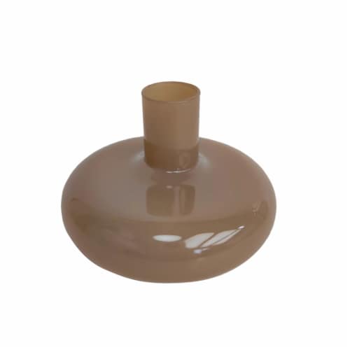 SDS for HD Designs 4-Inch Glass Taper Candle Holder - Light Brown Perspective: front
