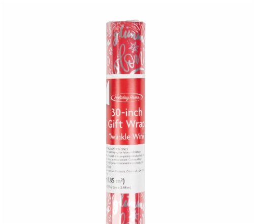 Holiday Home 30 Inch Twinkle Wink Gift Wrap Roll Perspective: front