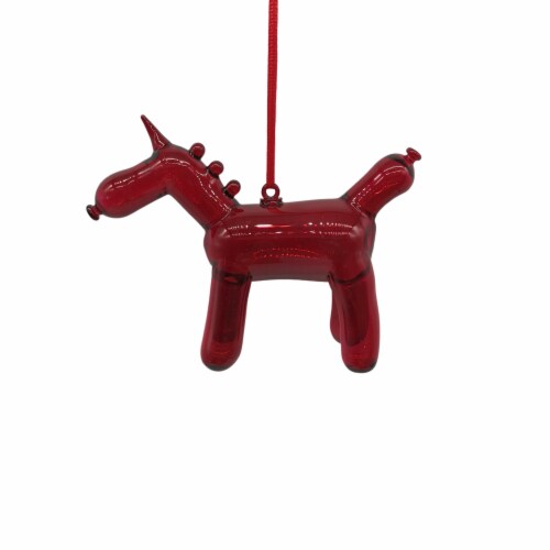 Holiday Home Balloon Dog Christmas Ornament Holiday Décor Perspective: front