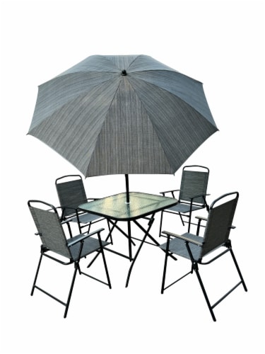 HD Designs Outdoors Orchards Sling Folding Dining Set Perspective: front