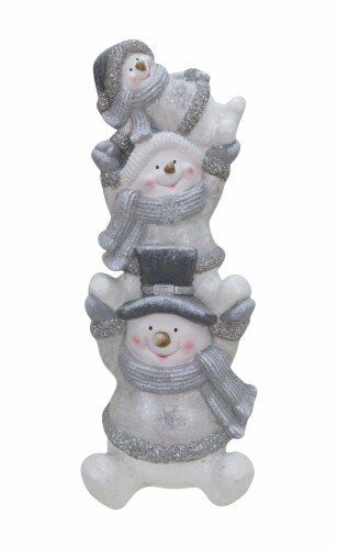 Holiday Home® Christmas LED Stacked Snowman Holiday Décor Perspective: front