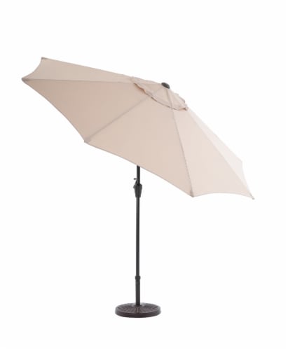 HD Designs Outdoors Patio Umbrella - Taupe Perspective: front