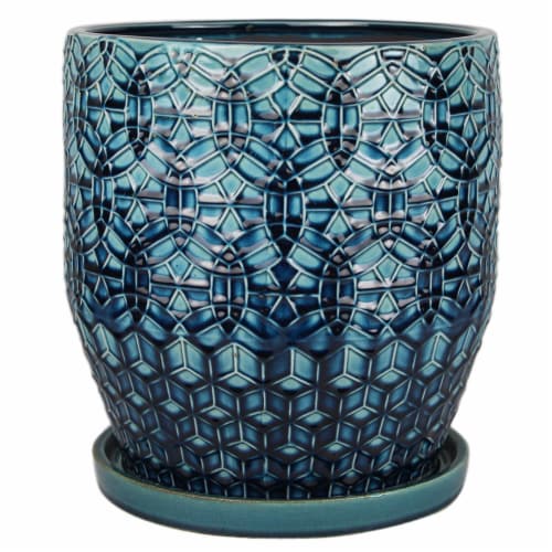 HD Designs Rivage Planter Pot - Turquoise Perspective: front