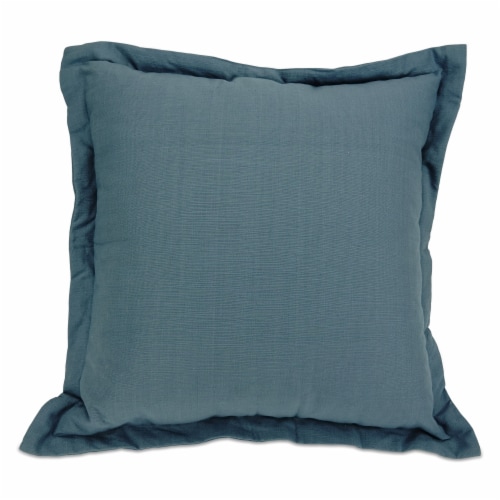 HD Designs Chambray Flange Decor Pillow - Blue Perspective: front