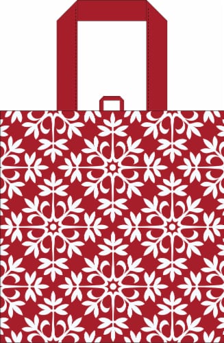 Earthwise Red Checkered Snowflake Bag Perspective: front