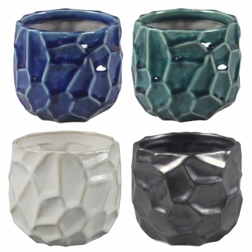 HD Designs Meteorite Planter Pot - Assorted Colors Perspective: front