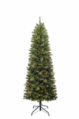 Holiday Home Flagstaff Pine Tree with Clear Lights Perspective: front