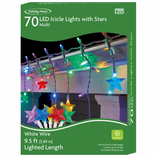 Holiday Home® 70 ct White Wire LED Star Christmas Lights - Multi Perspective: front