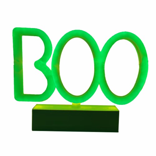Holiday Home LED Neon Table Boo Sign Perspective: front