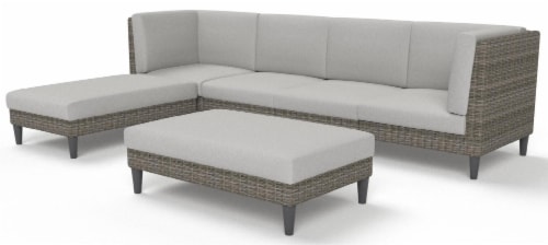 HD Designs Outdoors Aviana Wicker Sectional Set Perspective: front