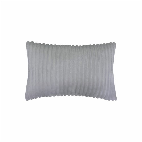 Everyday Living Ribbed Microplush Decor Pillow - White Perspective: front