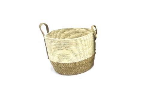 HD Designs Large Round Maize Rush Basket Perspective: front