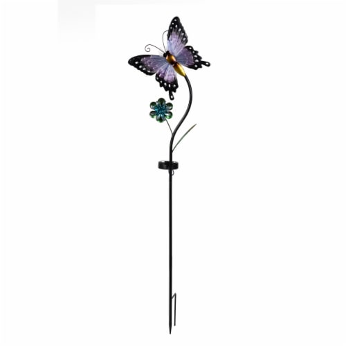 HD Designs Outdoors Fiber Optic Stake Butterfly - Multicolor Perspective: front