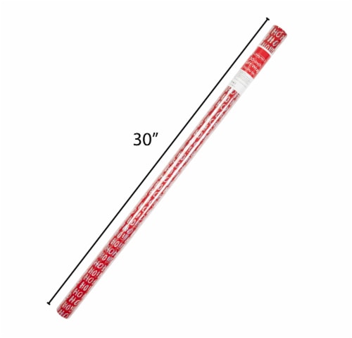Holiday Home 30 In x 6 Ft HO HO HO Gift Wrap Roll Perspective: front