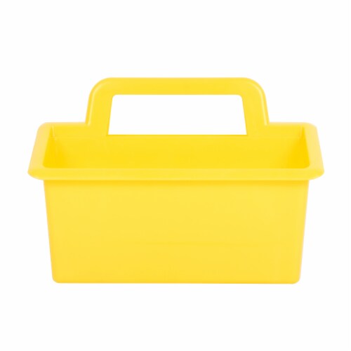 OfficeWorks 4-Compartment Caddy - Yellow Perspective: front