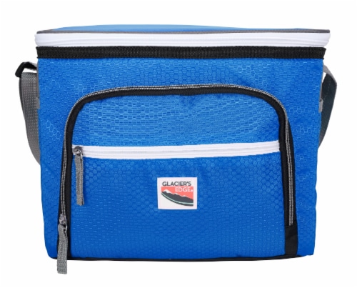 Glacier's Edge 12 Can Cooler - Blue Perspective: front