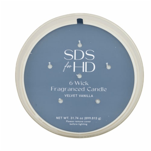 SDS for HD Designs 6 Wick Glass Jar Candle Velvet Vanilla - Ivory Perspective: front