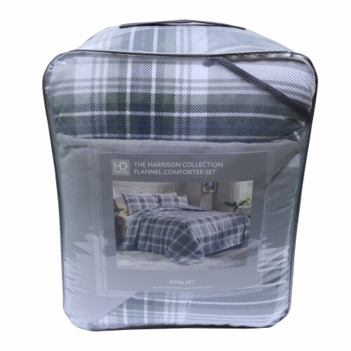 HD Designs Harrison Collection Comforter Set - Green Plaid Perspective: front