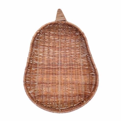 SDS for HD Designs Harvest Medium Rattan Pear Shaped Serving Tray Perspective: front