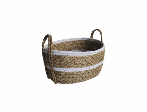 HD Designs Large Rush Polester Rope Basket Perspective: front