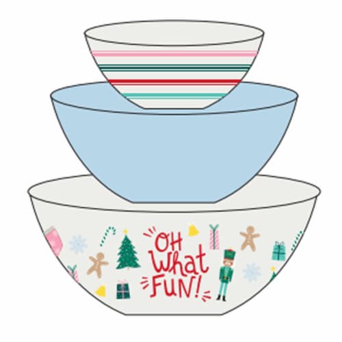 Holiday Home Serving Bowls Perspective: front