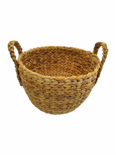 HD Designs Round Water Hyacinth Basket Perspective: front