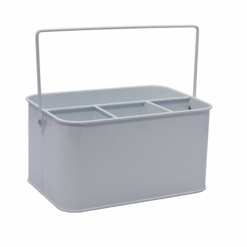 HD Designs Outdoors White Flatware Caddy Perspective: front