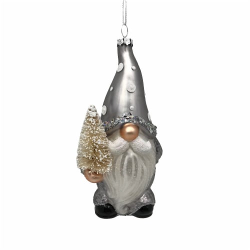 Holiday Home Gnome with Tree Ornament Perspective: front