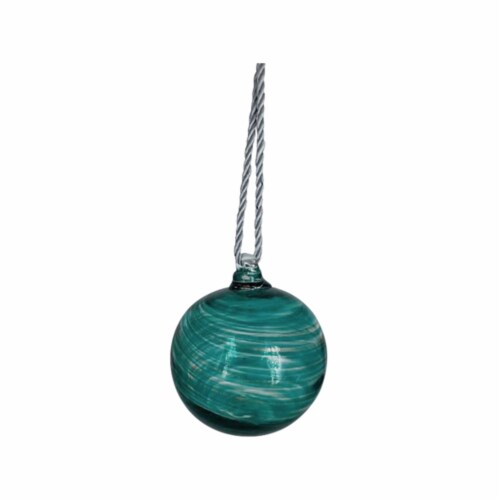 Holiday Home Swirl Christmas Christmas Ornament Holiday Decor- Blue Perspective: front