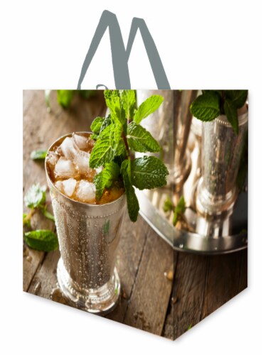 Earthwise Kentucky Derby Minty Julep Reusable Tote Bag Perspective: front