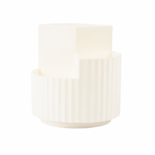 Office Works Rotary Pen Holder - White Perspective: front