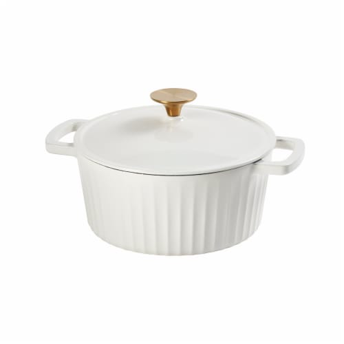 Dash of That Essentials 3 qt Fluted Dutch Oven - White, 3 qt - Kroger