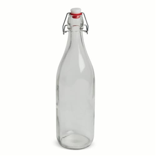 Dash of That Swing Top Clear Glass Bottle Perspective: front
