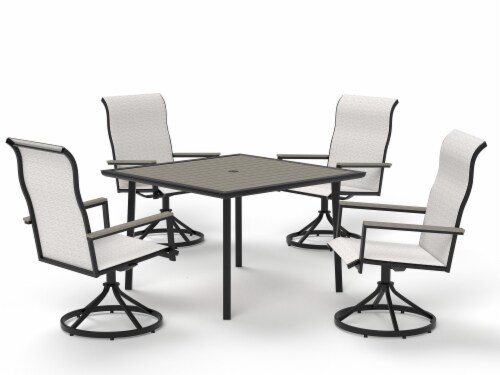 HD Designs Outdoors Sutton Sling Dining Set Perspective: front