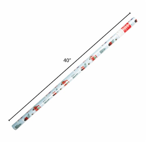 Holiday Home 40 In x 9 Ft Tree Farm Gift Wrap Roll Perspective: front