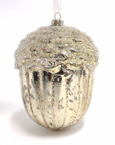 Holiday Home Acorn Ornament - Gold Perspective: front