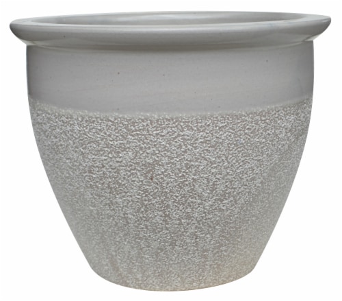 HDO Palisades Planter 10.5" White Perspective: front
