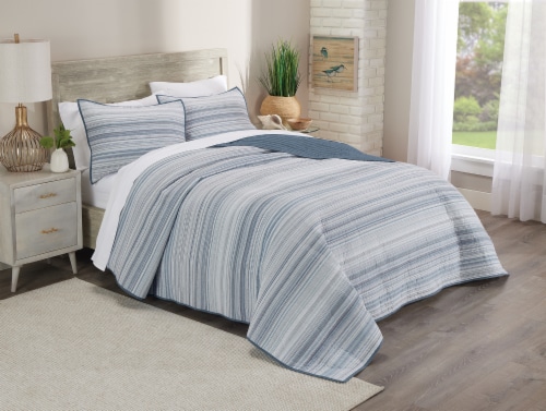 HD Designs Yarn Dye Quilt Full/Queen - Blue Perspective: front