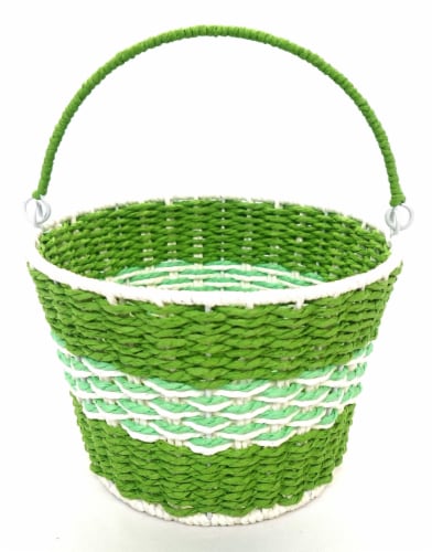 Holiday Home® Easter Two Tone Rope Basket - Green Perspective: front