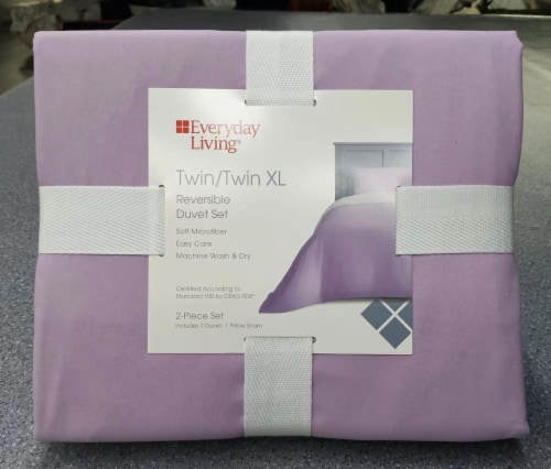 Everyday Living® Reversible Duvet Set - Pink/Purple Perspective: front